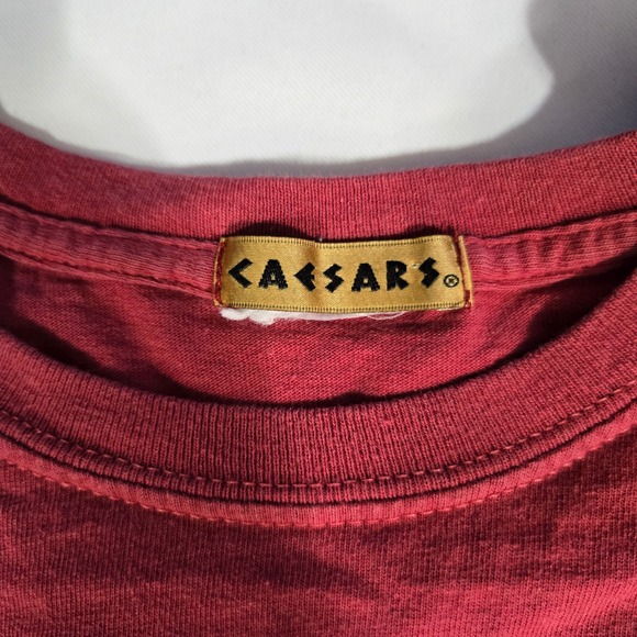 Vintage Caesars Palace Las Vegas T-Shirt Graphic Tee Red Tourist Souvenir Medium - Picture 3 of 9